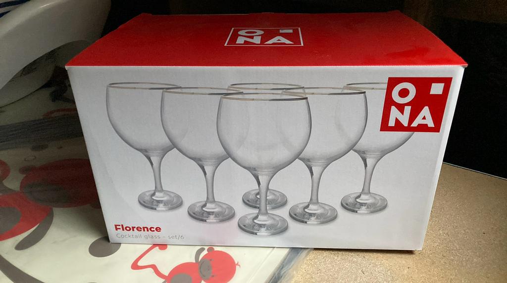 Ona Florence 6 cocktail glazen, Ophalen of Verzenden, Nieuw