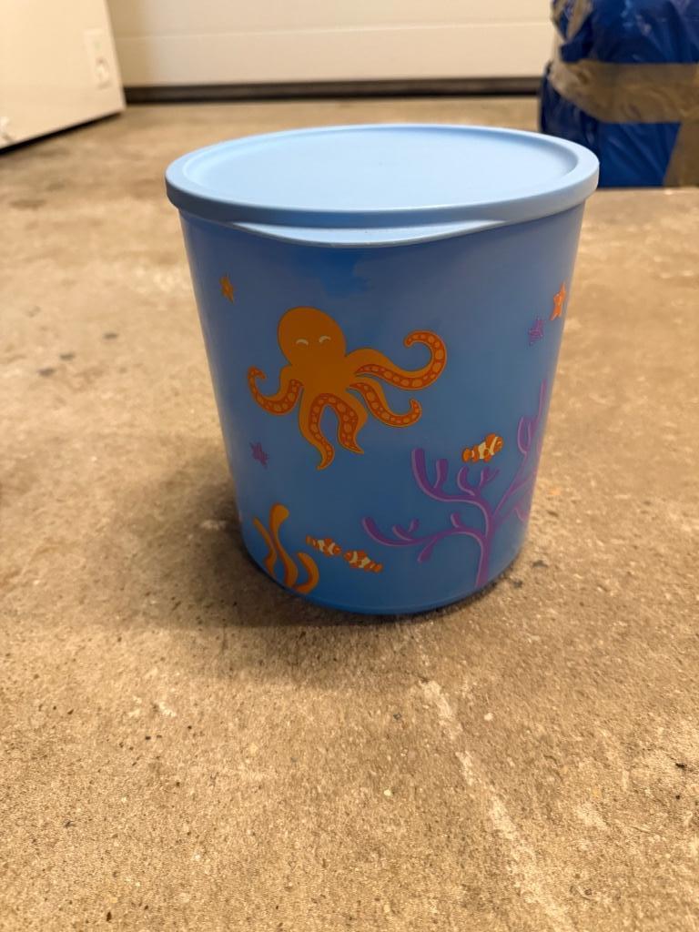 Grande boîte Tupperware bleu à motif 3,3L, Enlèvement ou Envoi, Neuf, Bleu, Boîte