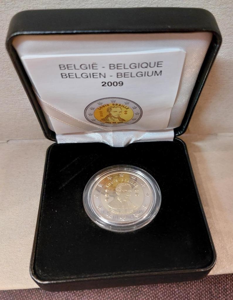 2 euro België 2009 Braille Proof in etui, Verzenden, België, 2 euro