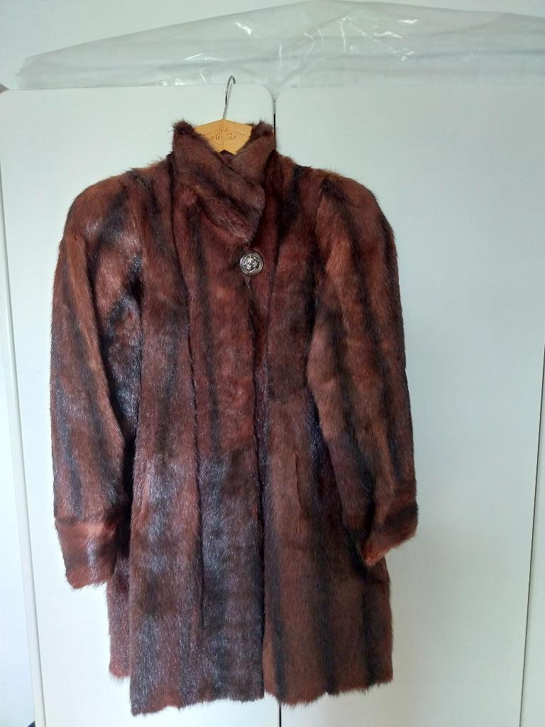 bonten mantel, Kleding | Dames, Ophalen of Verzenden, Maat 42/44 (L), Bruin