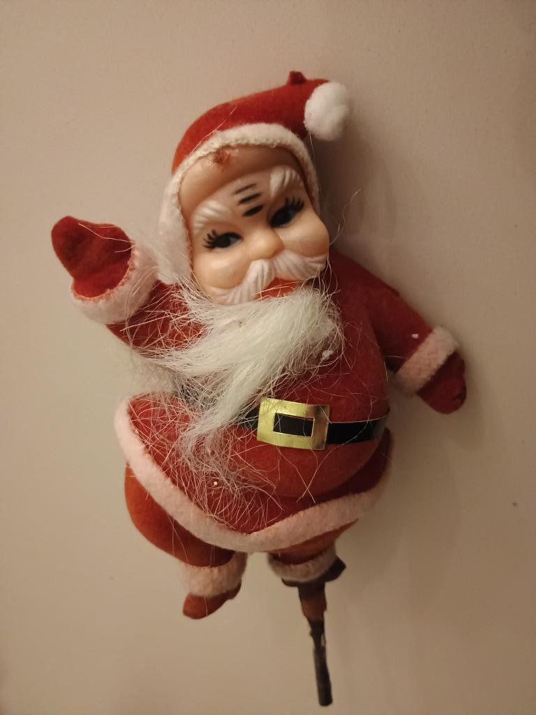 Vintage kerstman celloid gezicht-18 cm - jaren 50, Ophalen