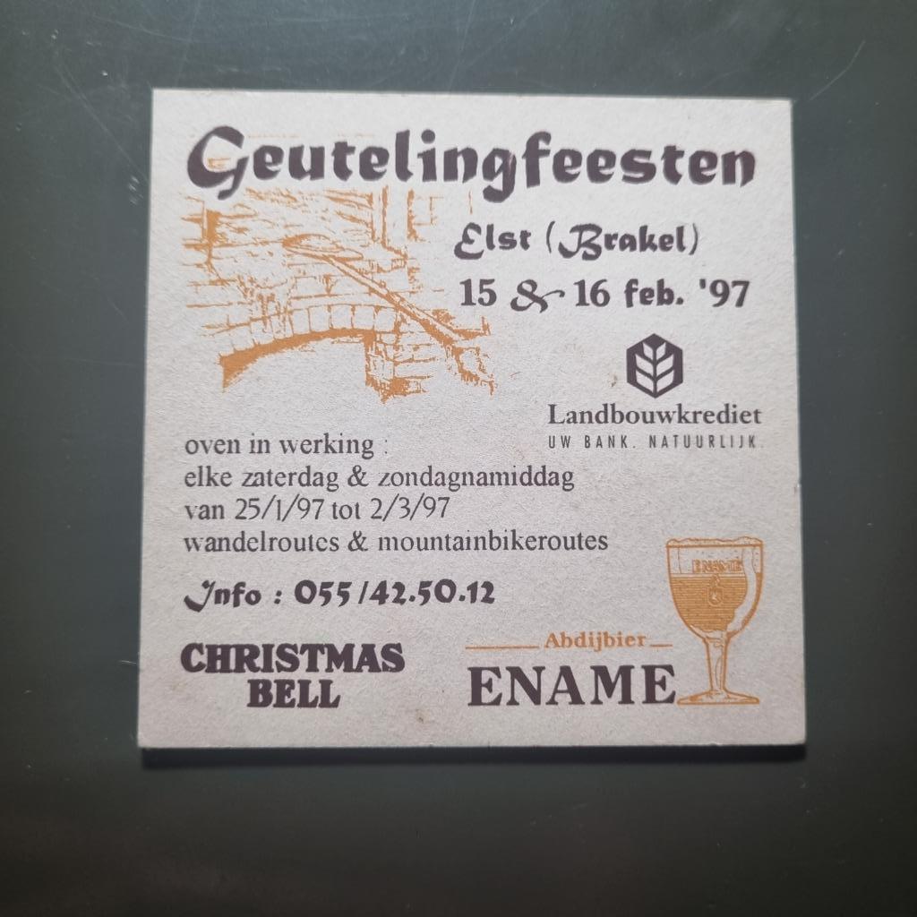 Sous Bock Christmas Bell - Ename (modèle 2), Verzamelen, Ophalen of Verzenden, Gebruikt, Viltje(s), Overige merken