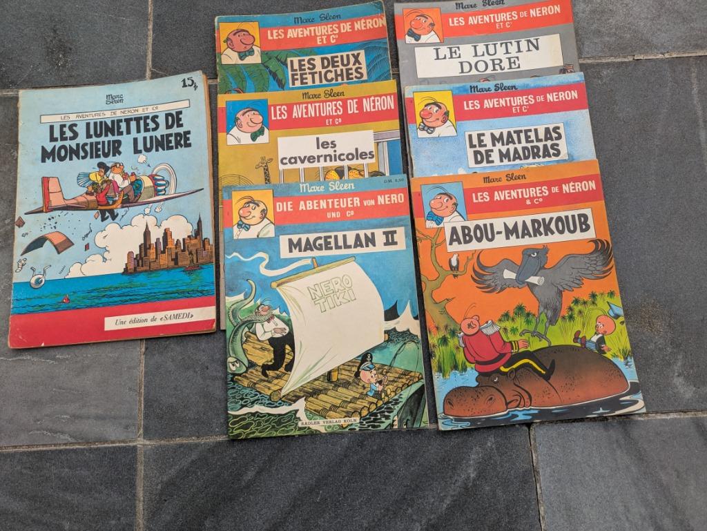 Lot Strips Franstalig = 1   Duitstalig NERO, Enlèvement, Utilisé, Marc Sleen