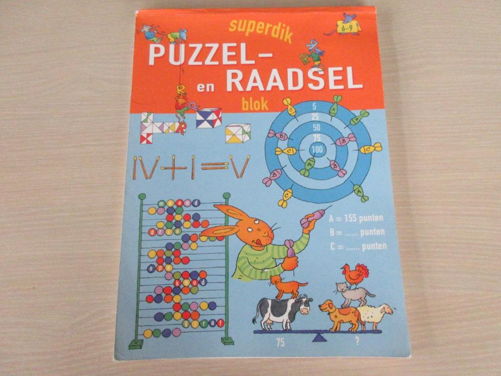 Superdik Puzzel- en raadselblok, Ophalen, Gebruikt, Taal en Lezen