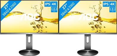 2X AOC U2790PQU monitore, IPS, Enlèvement ou Envoi, Comme neuf, DisplayPort