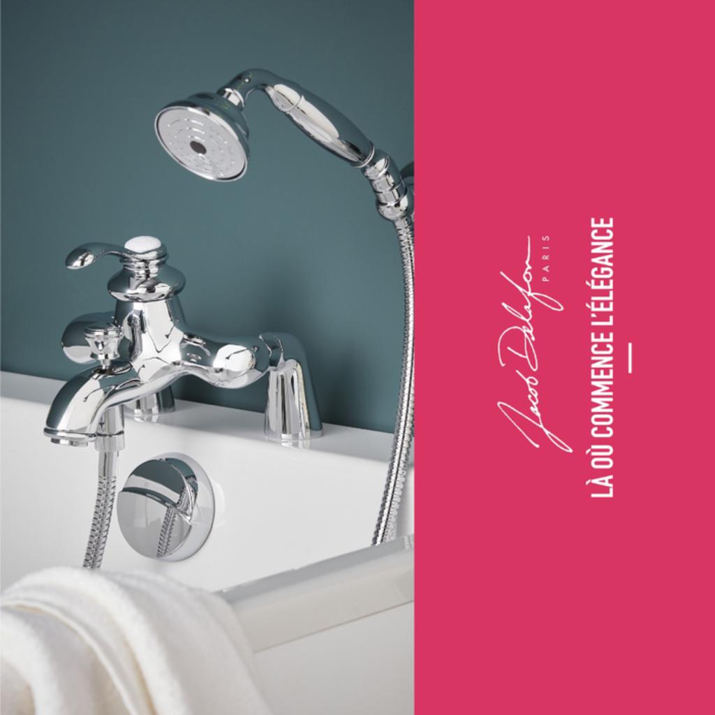 Mitigeur robinet Fairfax baignoire Jacob Delafon, Enlèvement ou Envoi, Neuf, Chrome, Baignoire