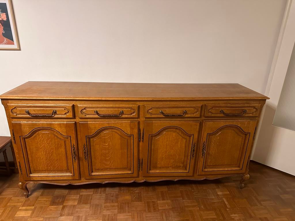 Dressoir en bois massif – style vintage, Maison & Meubles, Armoires | Dressoirs, Utilisé, Enlèvement