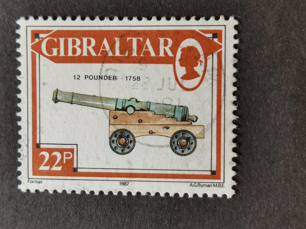 Gibraltar 1987 - canons, armes, armée, militaire, Enlèvement ou Envoi, Autres pays, Affranchi