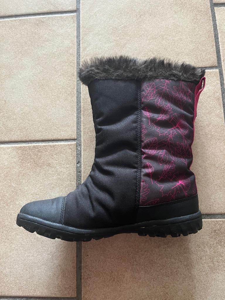 Bottes après -ski noir et rose femme pointure 37, Autres marques, Comme neuf, Enlèvement, Chaussures