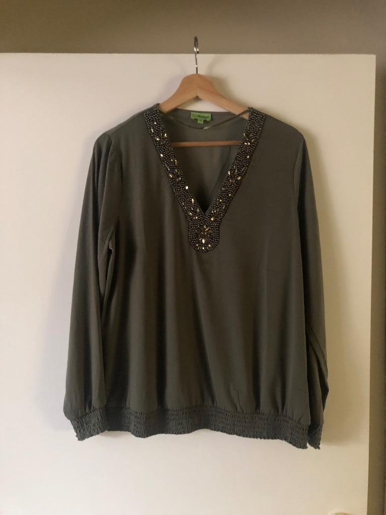 Damesblouse K-design, Neuf, Enlèvement ou Envoi, Vert, Taille 38/40 (M)