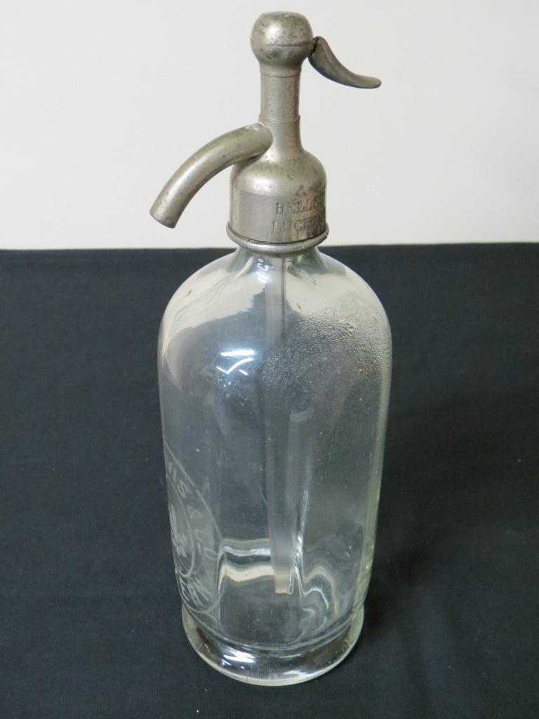 oude spuitfles - siphon fles, Antiquités & Art, Enlèvement ou Envoi