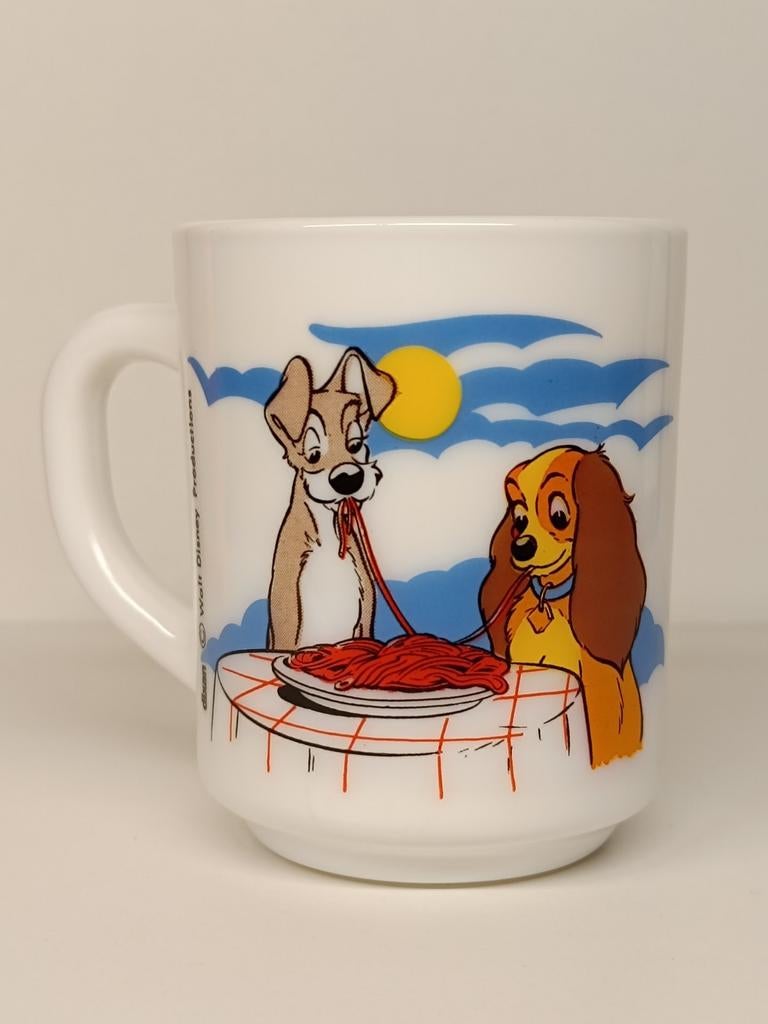 Disney Lady en de Vagebond arcopal mok, Ophalen of Verzenden, Zo goed als nieuw