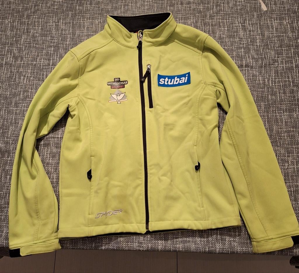 Shoftshell kinder skijas - merk Spyder - maat 152 - 12 jaar, Ophalen of Verzenden, Gedragen, Spyder, Jack