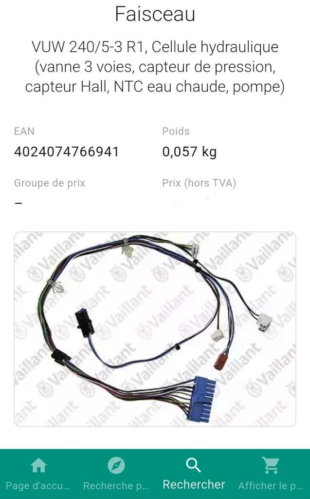 Kabelboom (hydraulik) Vaillant AtmoTec Pro VUW 240/5-3 (R1), Ophalen of Verzenden, Nieuw