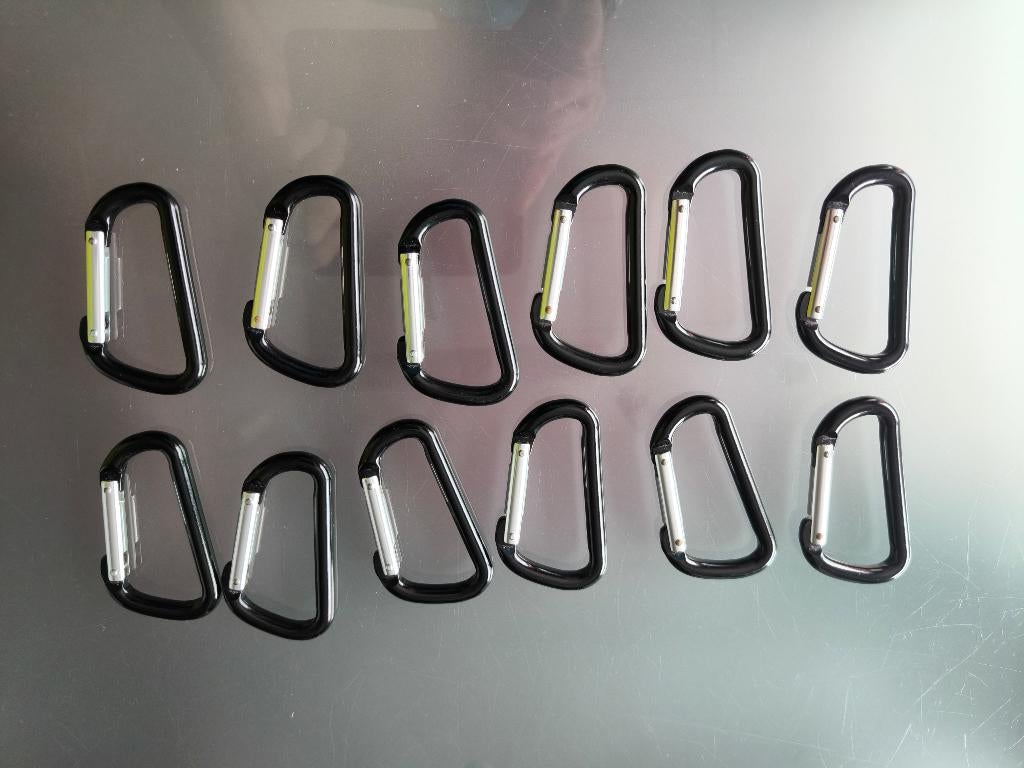 12 mousquetons (neufs), Caravanes & Camping, Enlèvement, Neuf