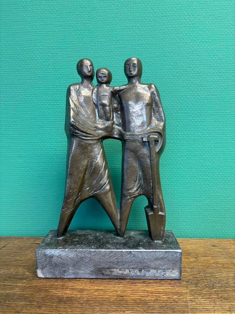 Sculpture abstraite en bronze d'un couple signée par Verlee, Antiquités & Art, Antiquités | Bronze & Cuivre, Bronze, Enlèvement