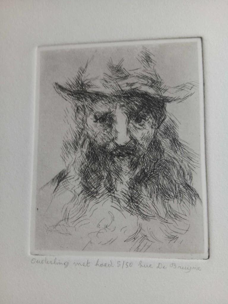 ets gesigneerd luc de bruyne, Antiek en Kunst, Ophalen of Verzenden, Ets, Gesigneerd