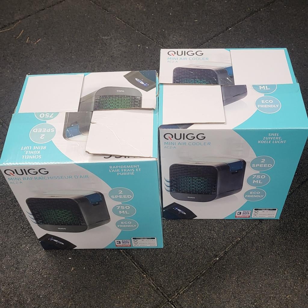 quigg mini air cooler, Electroménager, Climatiseurs, Enlèvement, Comme neuf, Climatiseur mobile, 2 vitesses