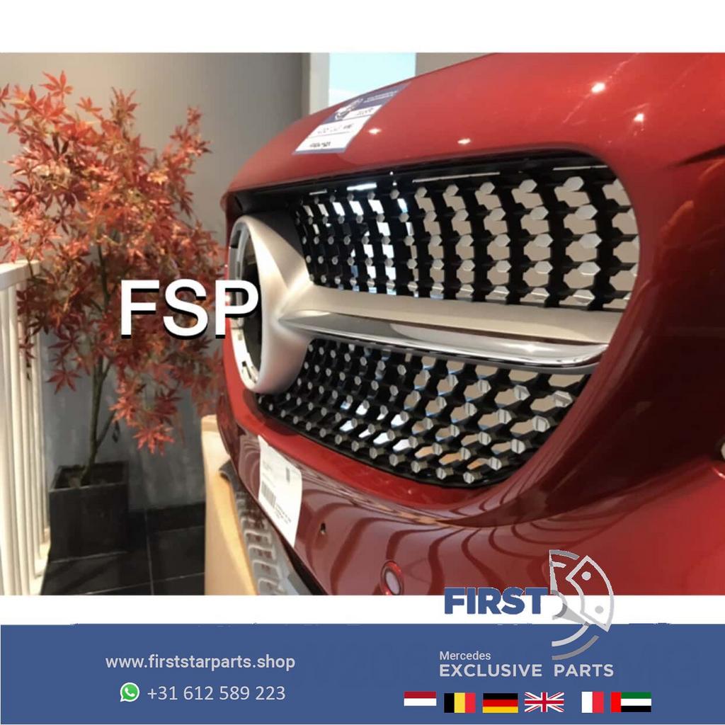 W205 AMG VOORBUMPER + DIAMOND GRIL ROOD COMPLEET Mercedes C, Utilisé, -, Avant, -