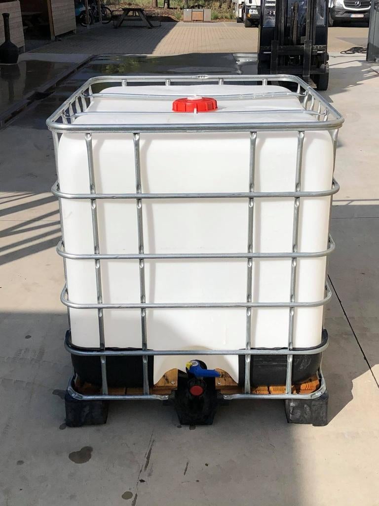 IBC's 1000L schülz melkwit op kunstofpallet, Tuin en Terras, Ophalen, Kunststof, Met kraantje, 150 liter of meer