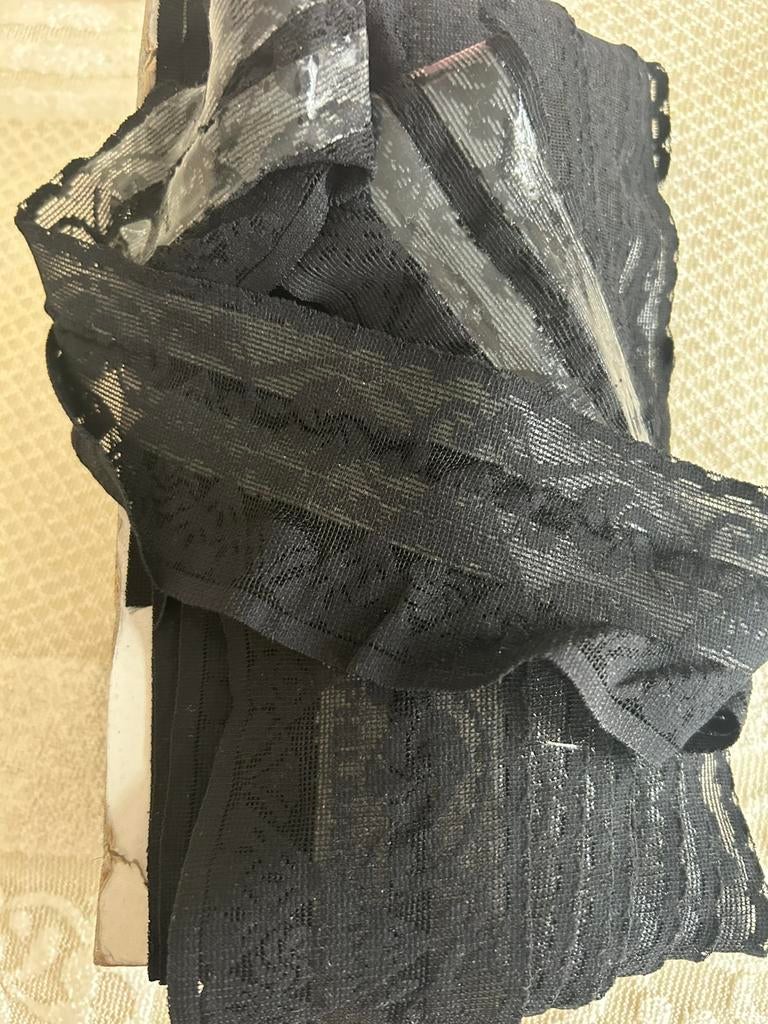 Dentelle glamour noire élastique, Hobby & Loisirs créatifs, Dentelle, Enlèvement, Comme neuf