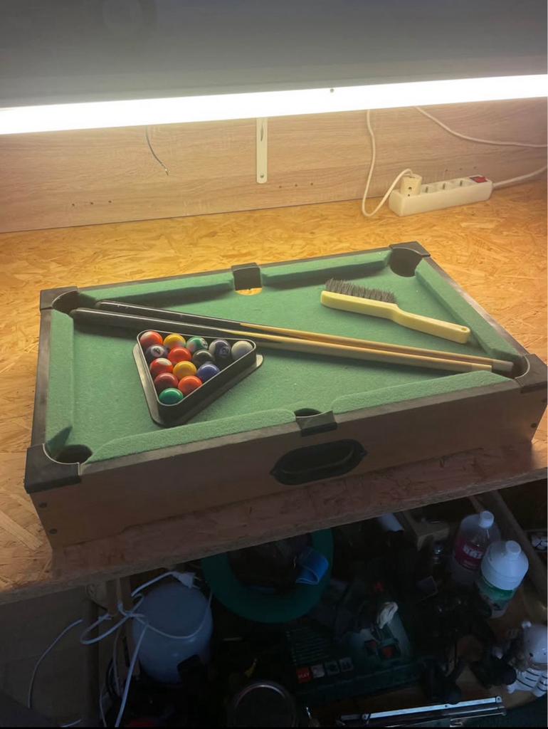 Mini billard, Enlèvement, Utilisé