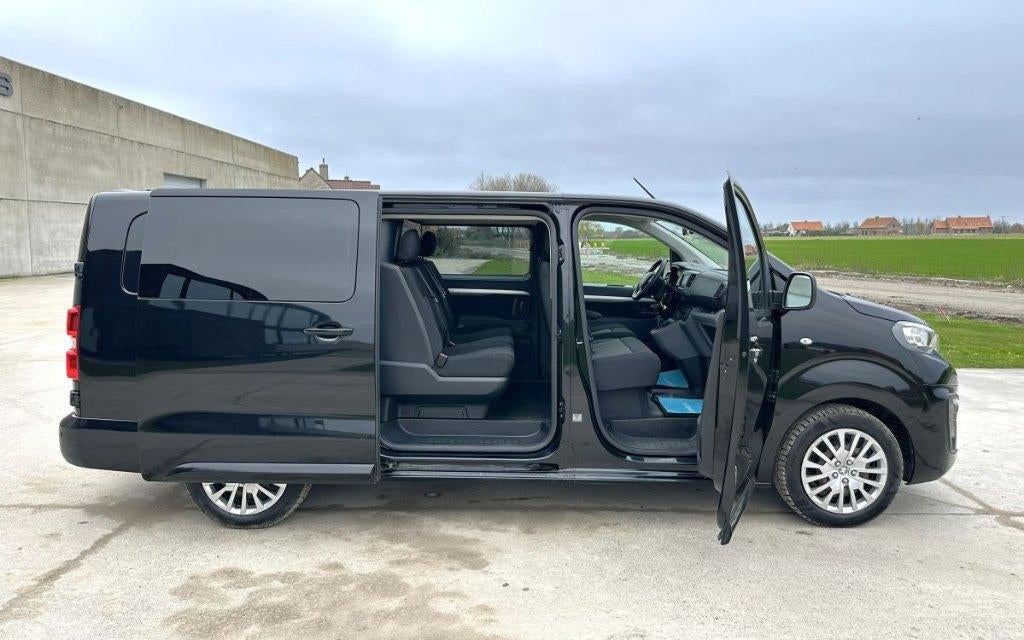 Peugeot Expert Long 2019 Dubbele Cabine 6pl Dodehoek Camera, 90 kW, 2500 kg, Zwart, Bedrijf