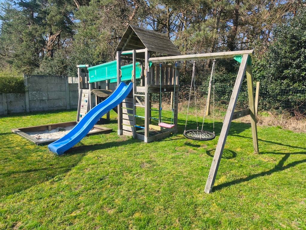 Speeltoestel jungle gym, Ophalen, Klimtouw