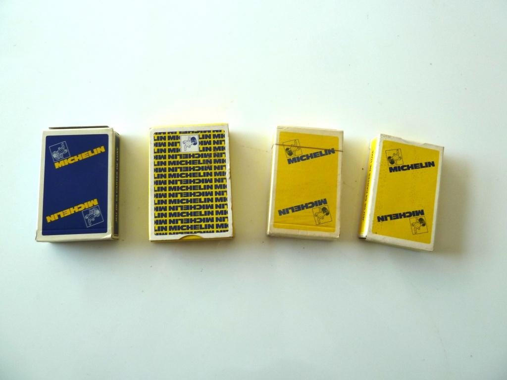 oude MICHELIN speelkaarten oldtimer garage banden vintage, Ophalen of Verzenden
