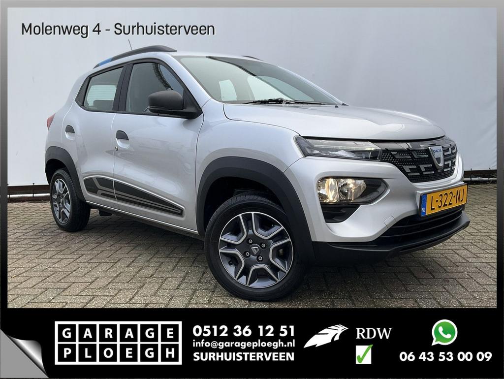Dacia Spring Business 27 kWh Leer Camera Navigatie 1Eig, Auto's, Dacia, Automaat, Zilver of Grijs, Parkeersensor, Te koop