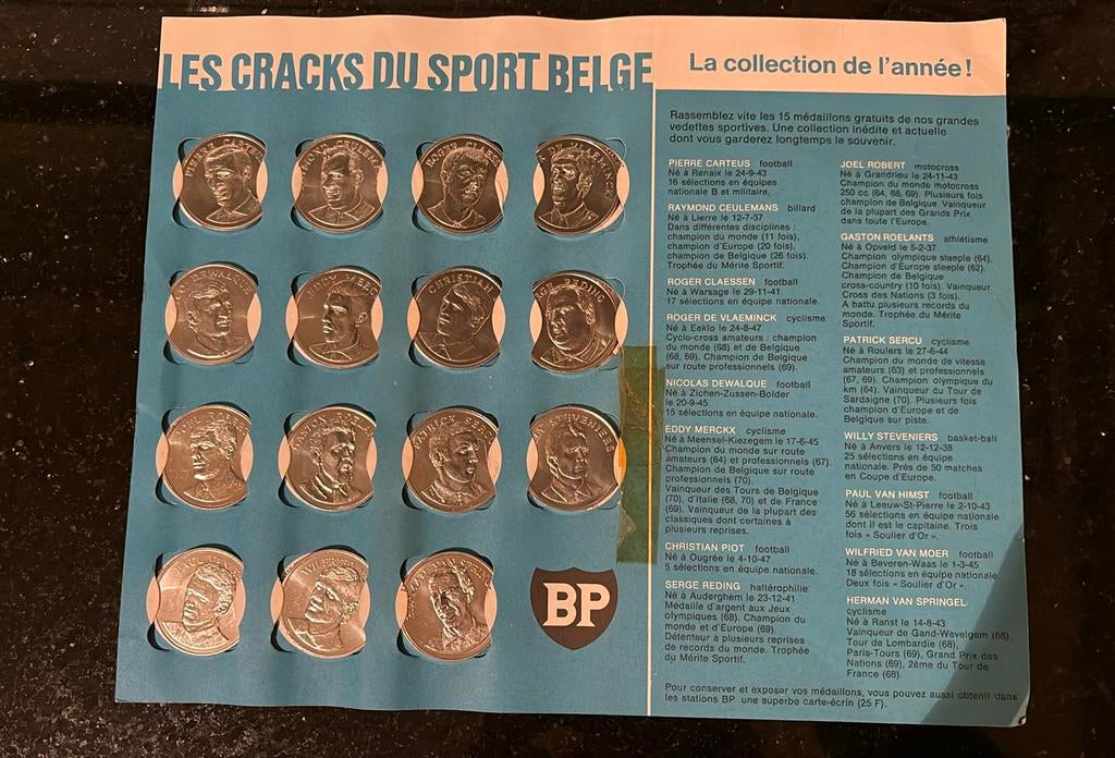 Collection complète “Les cracks du sport belge” BP (1970), Enlèvement, Autres types, Autres types