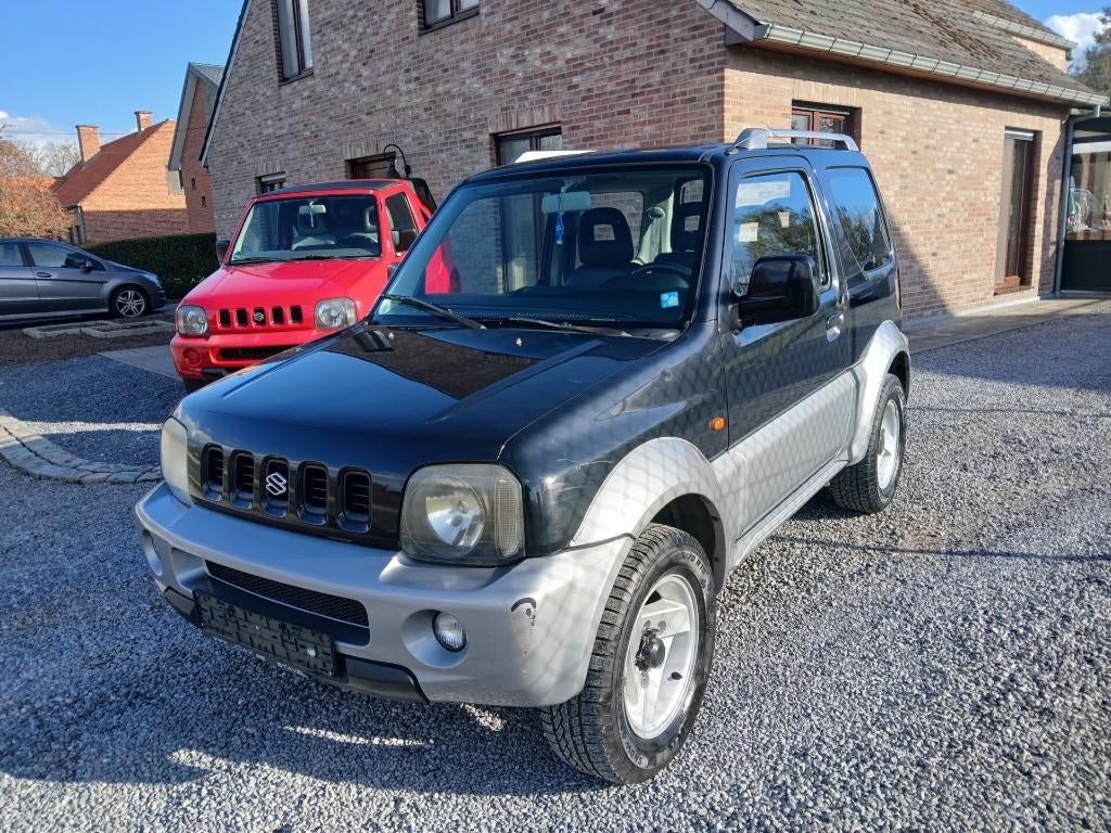 Suzuki jimny #4x4# 1300cc benzine !!Airco!! Leder interieur, Auto's, Suzuki, 4 zetels, Zwart, Leder, Bedrijf