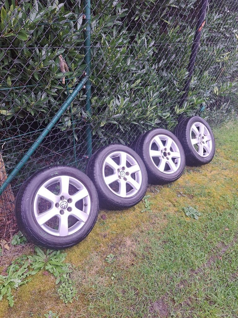 15 inch Originele VW Polo Velgenset (5x100) – Type Sao Paulo, Auto-onderdelen, Banden en Velgen, Gebruikt, 15 inch, Banden en Velgen