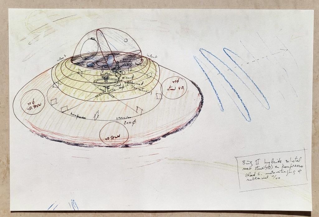 Panamarenko - Bing II - Offset Litho, Antiek en Kunst, Verzenden