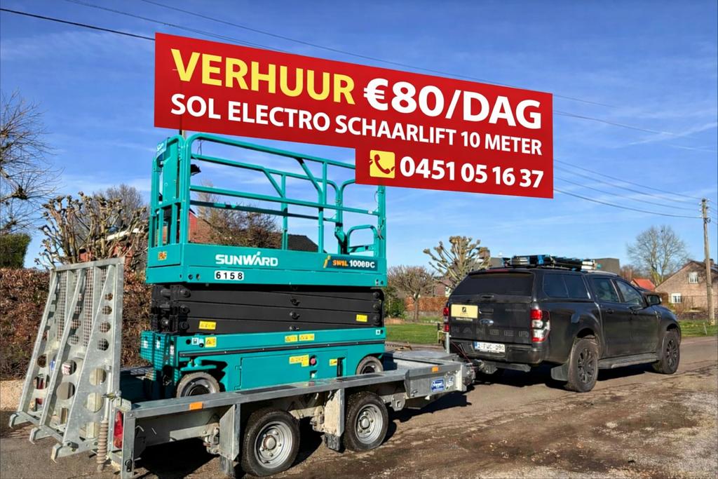 Schaarlift 10m hoogtewerker te huur