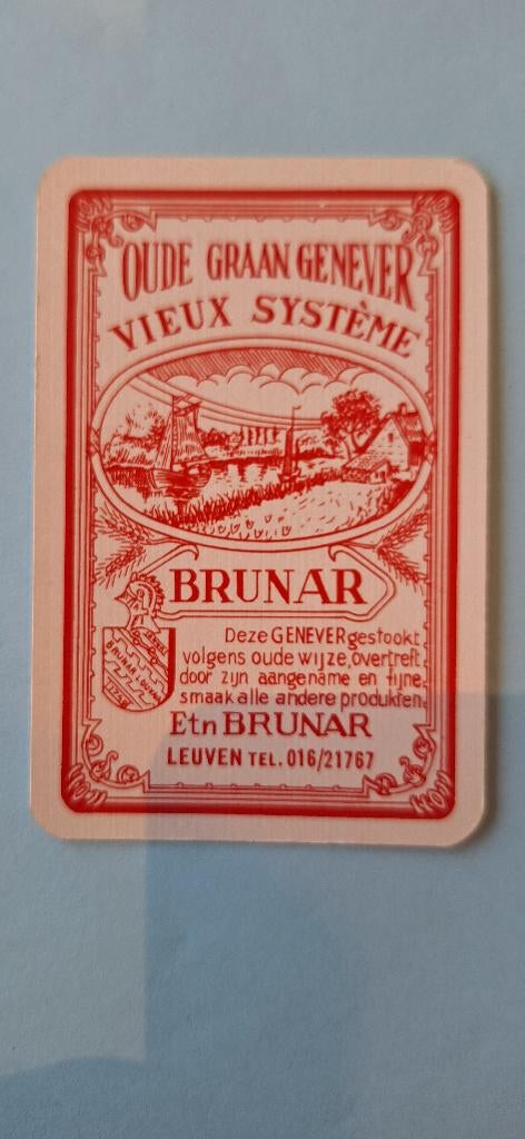 Carte à jouer Leuven_Brunar red joker_243, Collections, Cartes à jouer, Jokers & Jeux des sept familles, Utilisé, Joker(s), Enlèvement ou Envoi