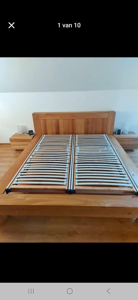 Elektrisch eiken bed. Gereserveerd., Huis en Inrichting, Slaapkamer | Bedden, Ophalen