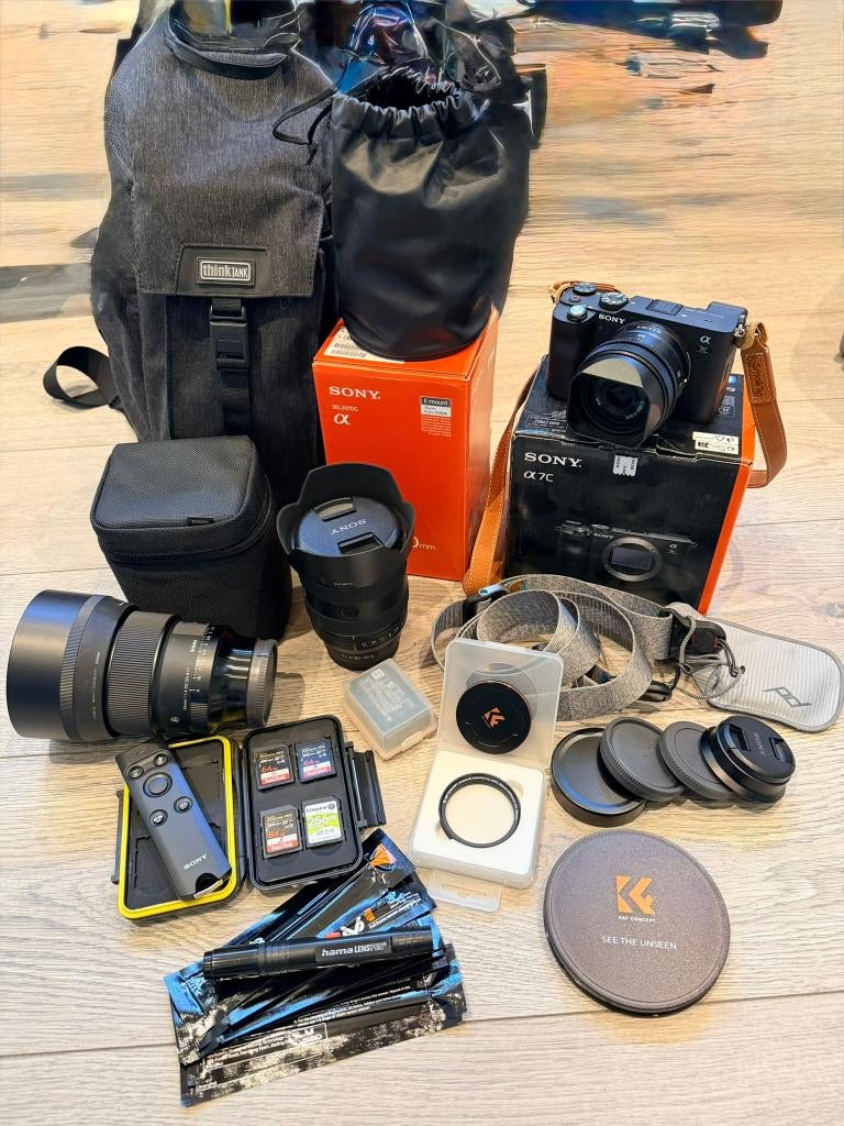 Sony A7C +20-70 F4 +85 F1.4 +40 F2.5 -Etat neuf (03/2023), Compact, Comme neuf, Enlèvement, Sony