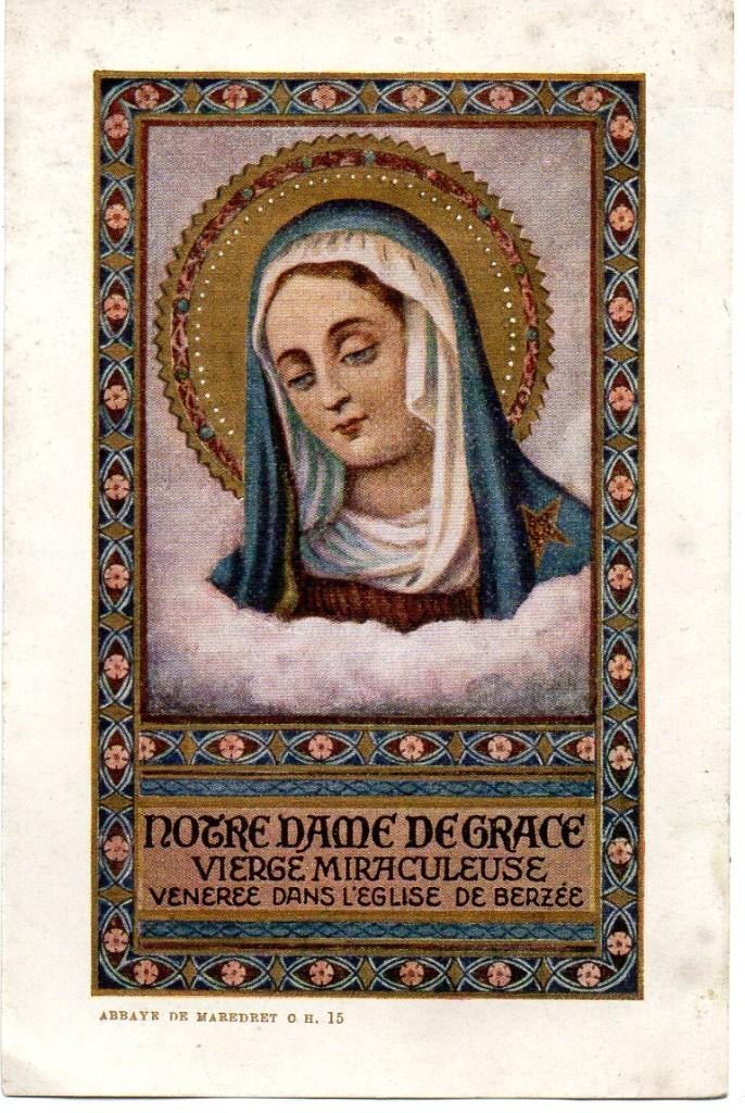 devotieprentje image pieuse Berzée Walcourt, Collections, Enlèvement ou Envoi, Utilisé, Carte ou Gravure, Christianisme | Catholique