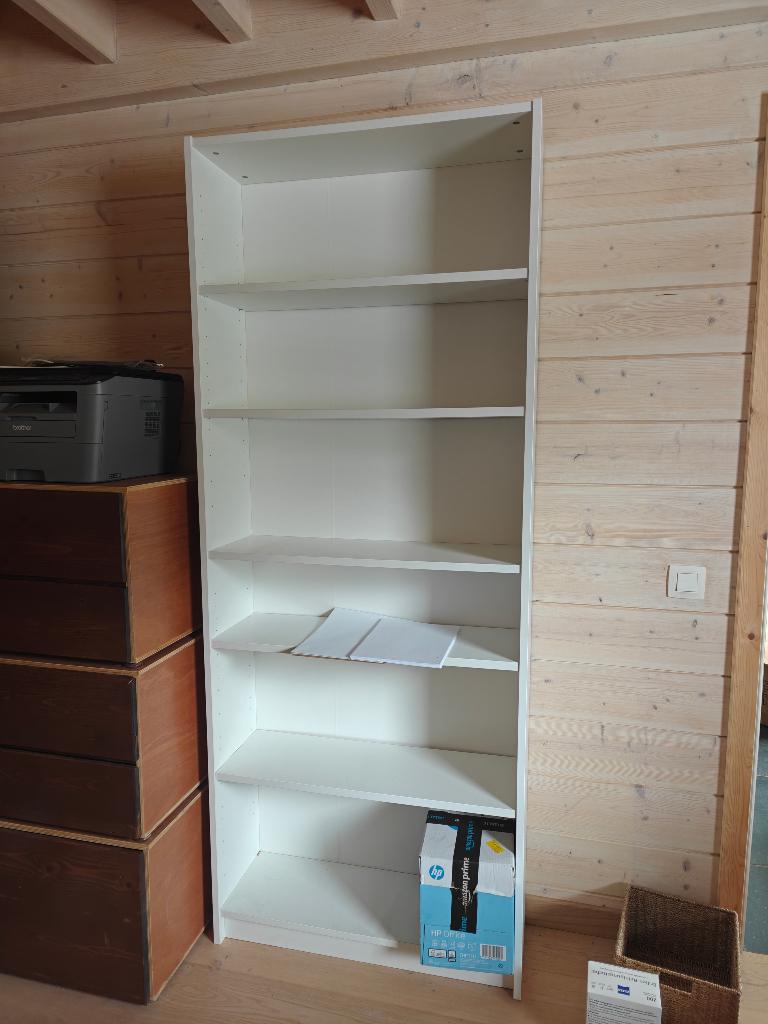 Bibliothèque de bureau blanc à donner, 25 à 50 cm, Avec tablette(s), Utilisé, 50 à 100 cm