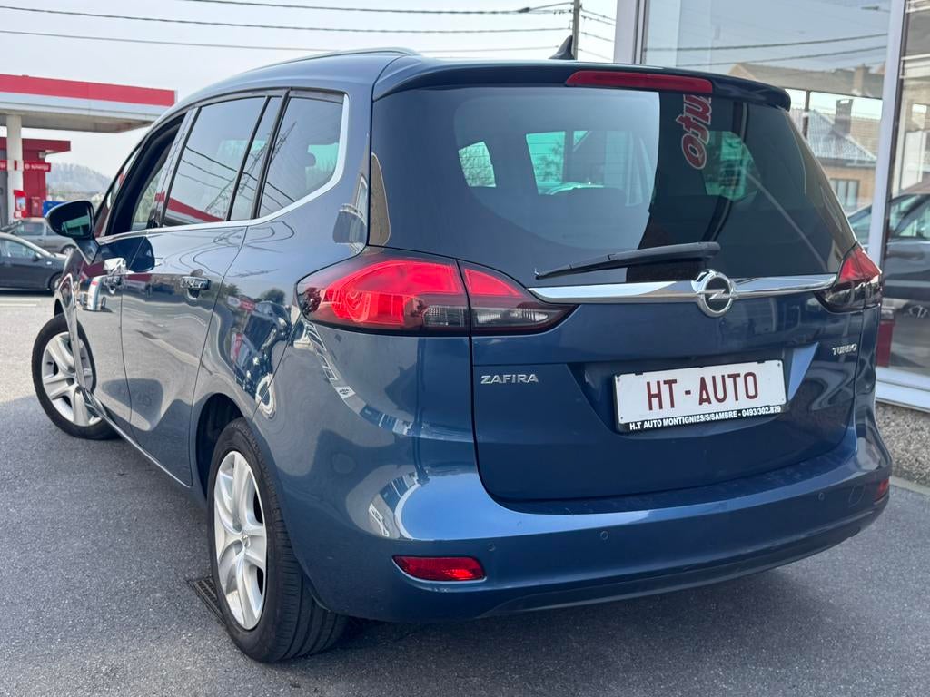 Opel Zafira tourer 1.4 Turbo/ Automaat/7 zitters/Airco/GPS, Auto's, 4 cilinders, Blauw, 7 zetels, Bedrijf