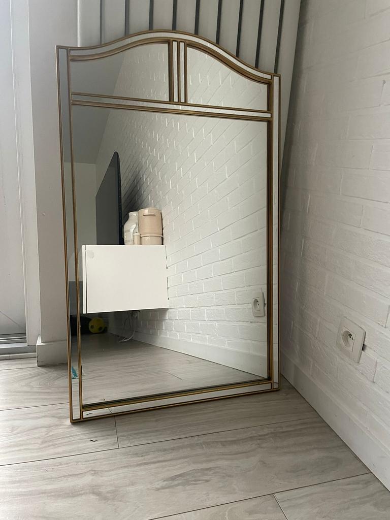 Miroir vintage Deknudt 1970, Moins de 100 cm, Enlèvement, Utilisé, 50 à 75 cm