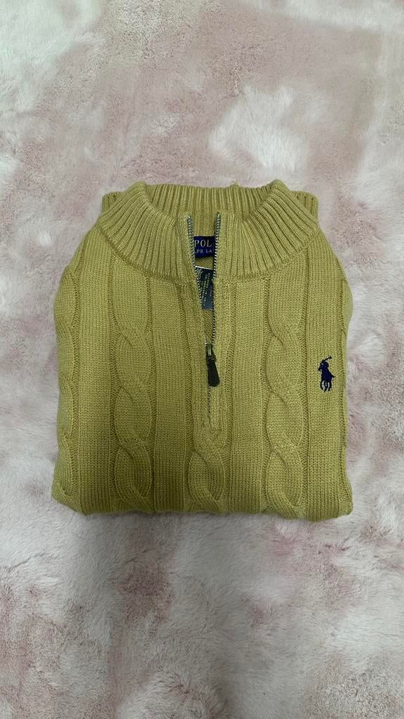 Polo Ralph Lauren M trui—kraag met ritssluiting—beige, Ophalen of Verzenden, Beige