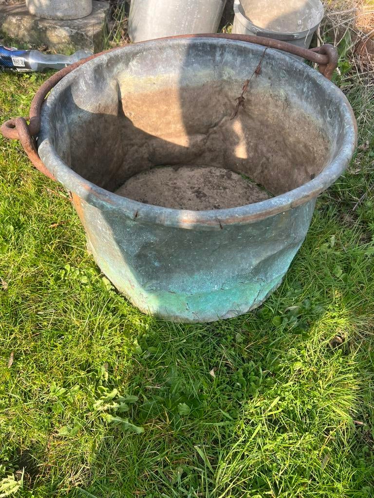 Chaudron en cuivre, Enlèvement, Comme neuf, Jardin