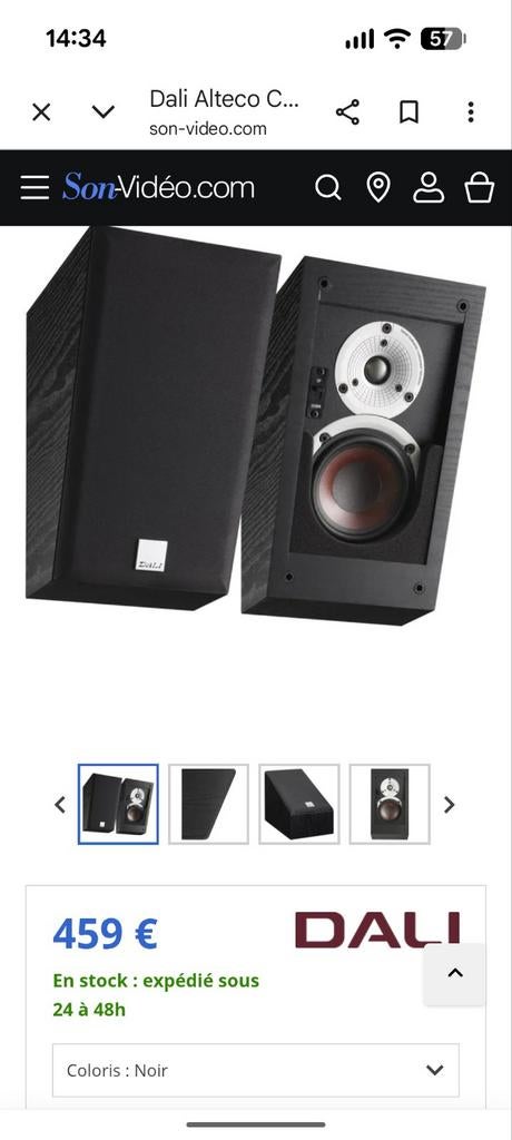 enceintes dolby atmos Dali atleco c1, Ophalen, Gebruikt, 60 tot 120 watt, Surroundset zonder subwoofer