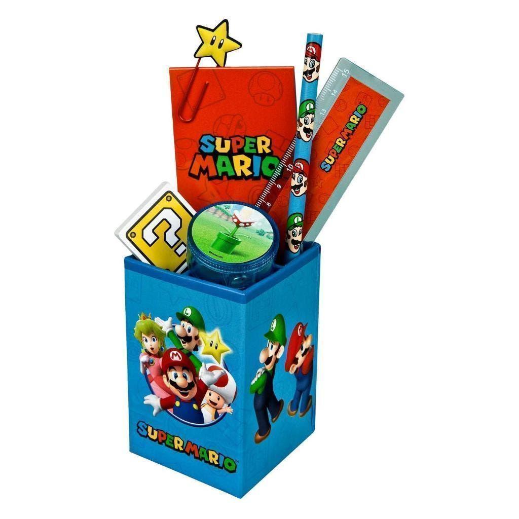 Super Mario Bureauset  - 7 delige Schrijfset, Enlèvement ou Envoi, Neuf
