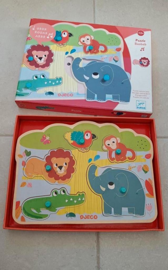 Djeco puzzel met dierengeluiden, Ophalen of Verzenden