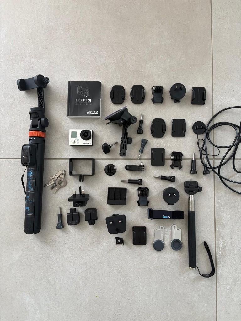 GoPro Hero3 camera + accessoires in flightcase, Audio, Tv en Foto, Actiecamera's, Ophalen of Verzenden, Gebruikt, GoPro