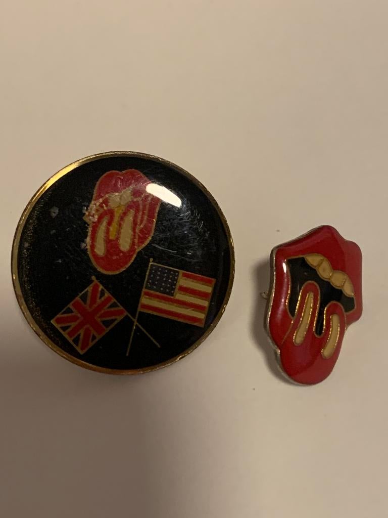 Lot de 2 épingles rétro de The Rolling Stones, Collections, Enlèvement ou Envoi, Comme neuf