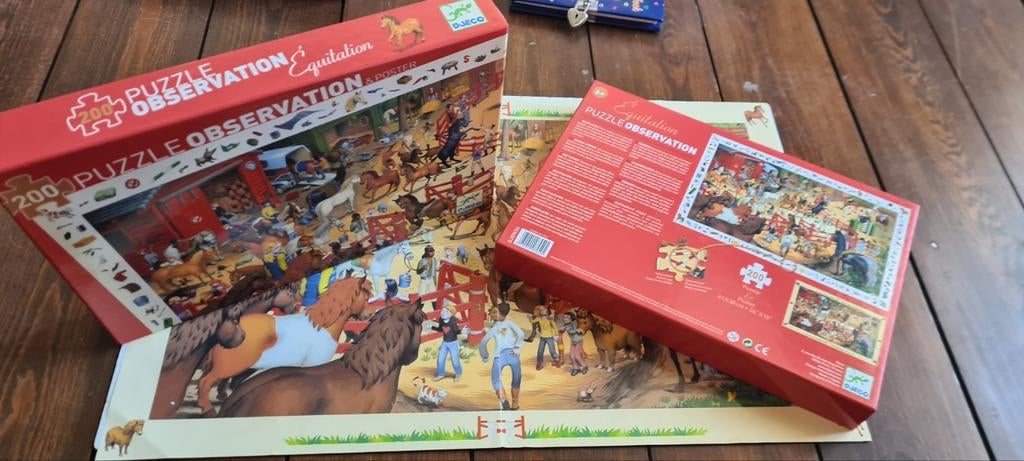 Puzzle Djeco 200 pièces de chevaux, Enfants & Bébés, Jouets | Puzzles pour enfants, Enlèvement ou Envoi, Comme neuf